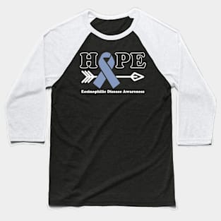 Hope - Eosinophilic Disease Awareness Periwinkle Ribbon Baseball T-Shirt